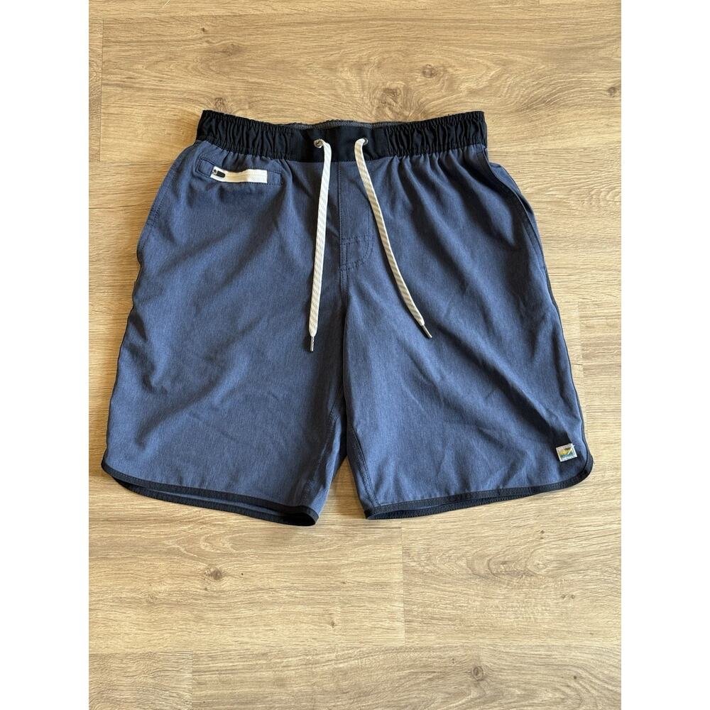 Vuori Men’s Small Banks Shorts Unlined 8.5” #V330 Blue Athletic Drawstring